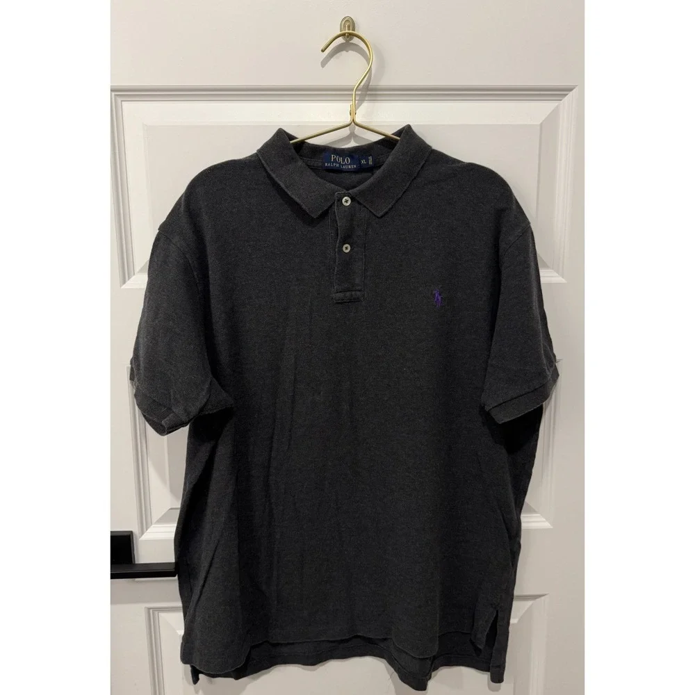 RALPH LAUREN POLO Men's Short Sleeve Shirt Heathered Gray XL XLarge Casual Cool